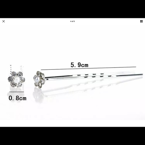 NWT Beautiful rhinestone & pearl hair pins - Picture 8 of 8